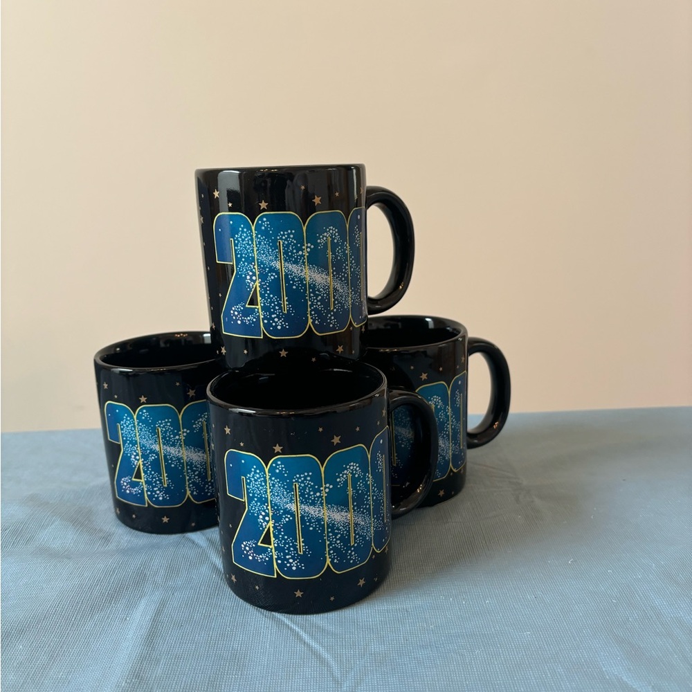 Millennium Coffee Mugs - New - 4 Mugs 2000